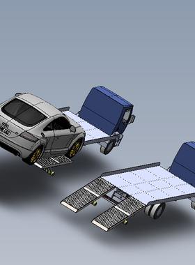 平板运输车设计模型01200516三维图纸（SLDPRT文件格式）