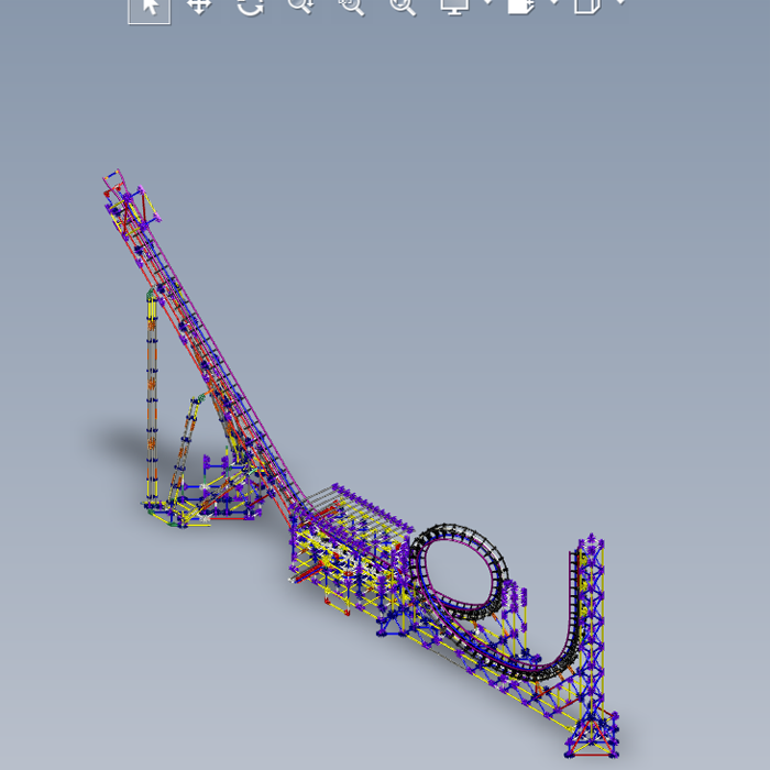 过山车设计模型01200702三维图纸(prt格式)