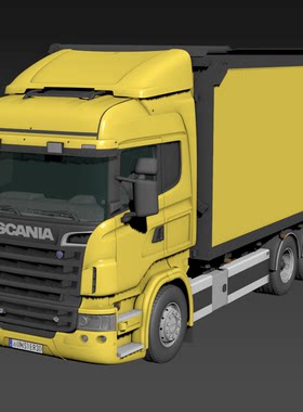 斯堪尼亚 箱式货车模型3D图纸（3DMAX/OBJ格式）