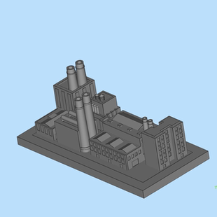 城市郊区的工厂 建筑模型01200917三维图纸(stl格式)