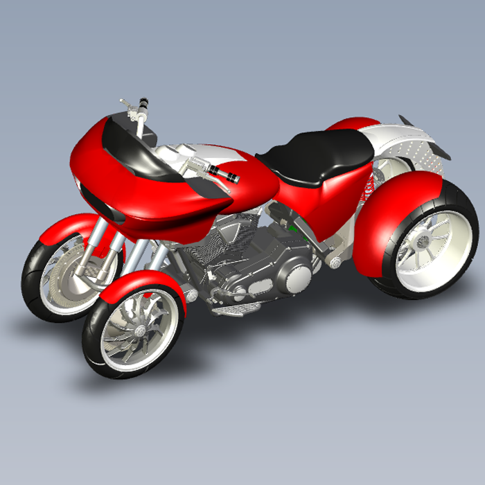 四轮摩托模型图01210130三维图纸(stp格式)