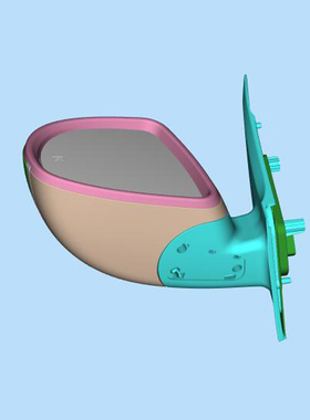 汽车后视镜模型01200509三维图纸（PRT/STEP格式）