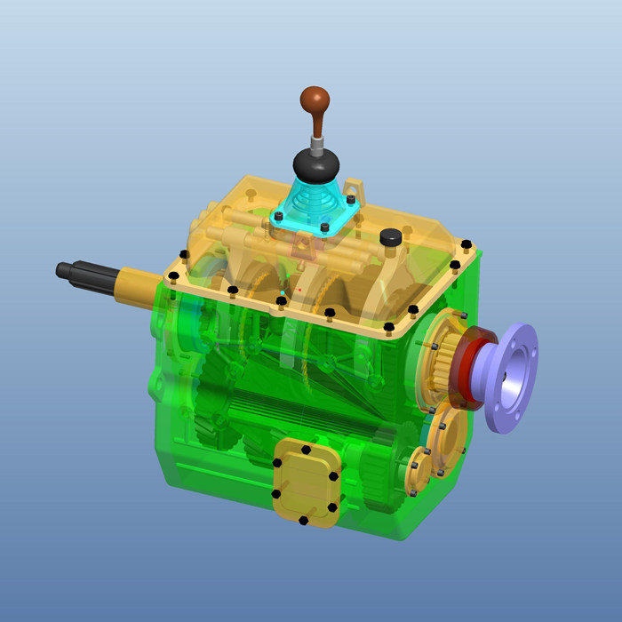 汽车手动变速箱模型01200702三维图纸（prt格式）