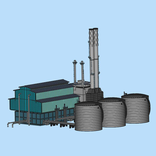 简单化工厂模型3D图纸(3ds格式)