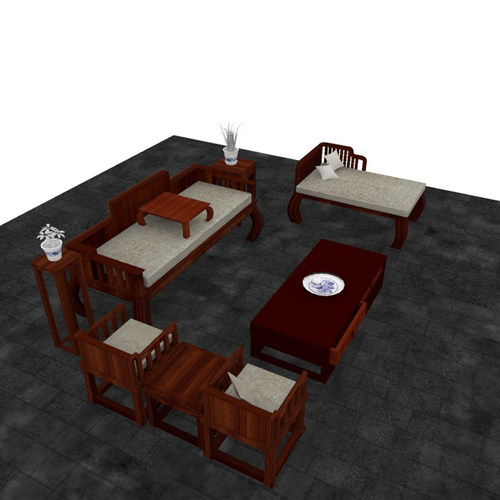 客厅家具家具沙发椅子01200712三维图纸（OBJ/3DMAX格式）