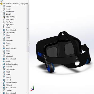VR智能眼镜模型03200915三维图纸（SLDPRT/STEP格式）