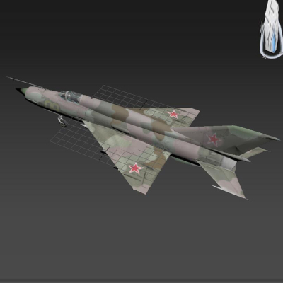 mig21 歼-7 米格-21战斗机模型3D图纸（3DMAX格式）