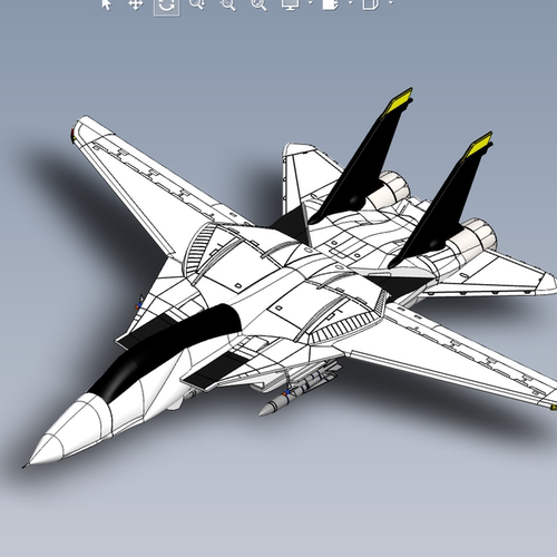 F14 飞机模型设计模型01200622三维图纸（SLDASM文件格式）