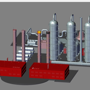 化工厂模型3D图纸(3ds格式)