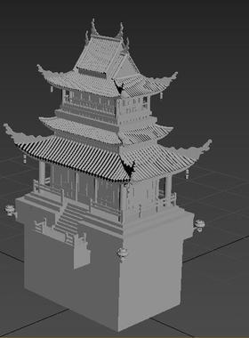 古代道家建筑模型01200514三维图纸（MB格式）