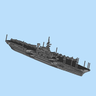 中途岛号航空母舰模型01211106 简单 三维图纸 stl格式