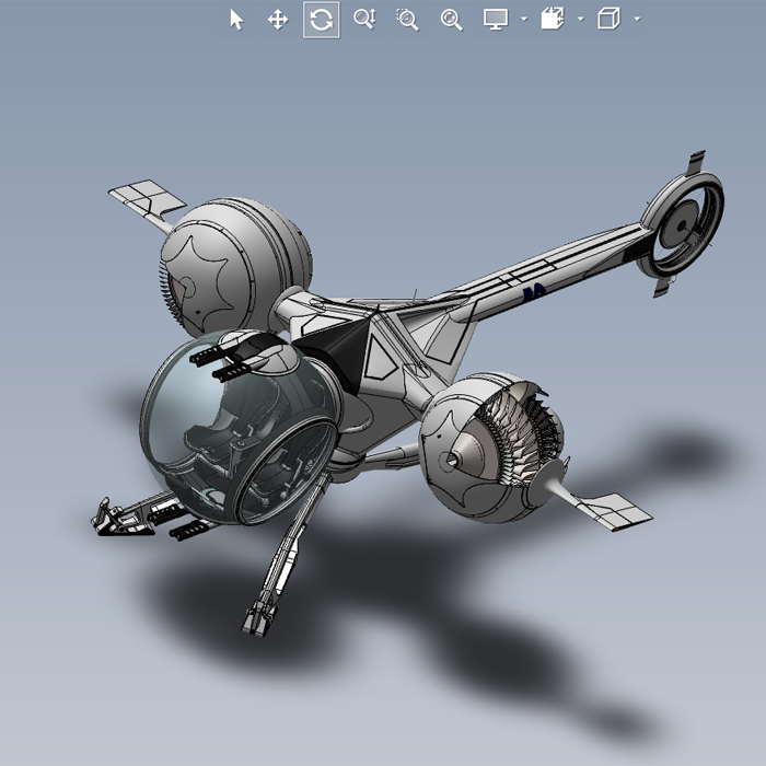 未来直升飞机01200630三维图纸(sldasm文件格式)