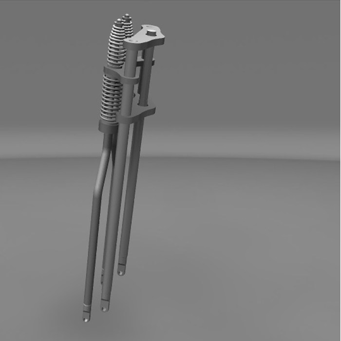 摩托车前叉杆模具设计01200609三维图纸（prt格式）