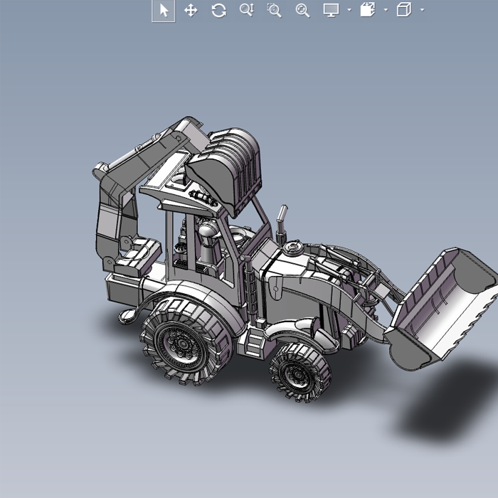 挖掘机玩具设计模型图01200709三维图纸(sldasm文件格式)