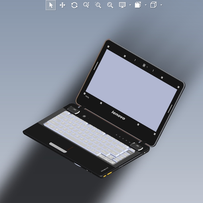 Y460笔记本模型01200716三维图纸（STEP/SLDPRT文件格式）