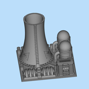 红警中的核电站模型3D图纸（STL格式）