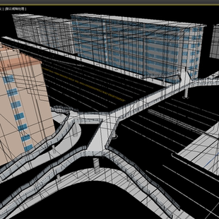 三款城市行人天桥模型01210706三维图纸(3DMAX/OBJ格式)
