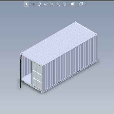 20英寸长集装箱模型01200626三维图纸（STEP文件格式）