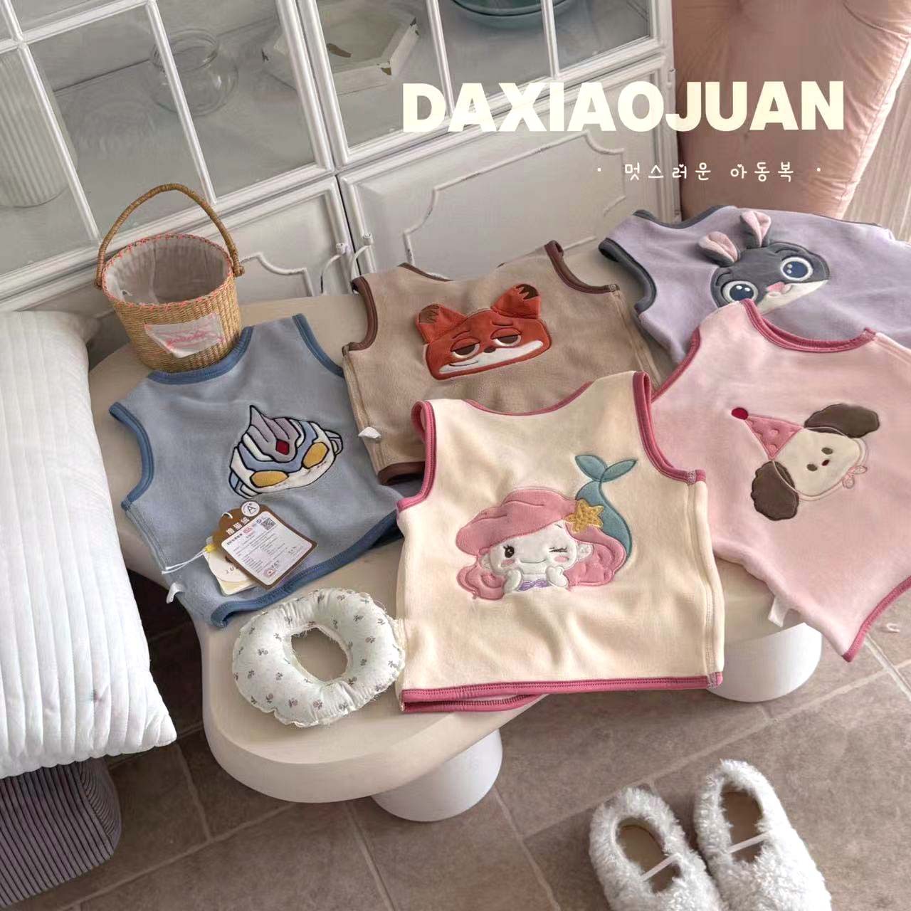 加绒保暖马甲厚实卡通冬季韩版