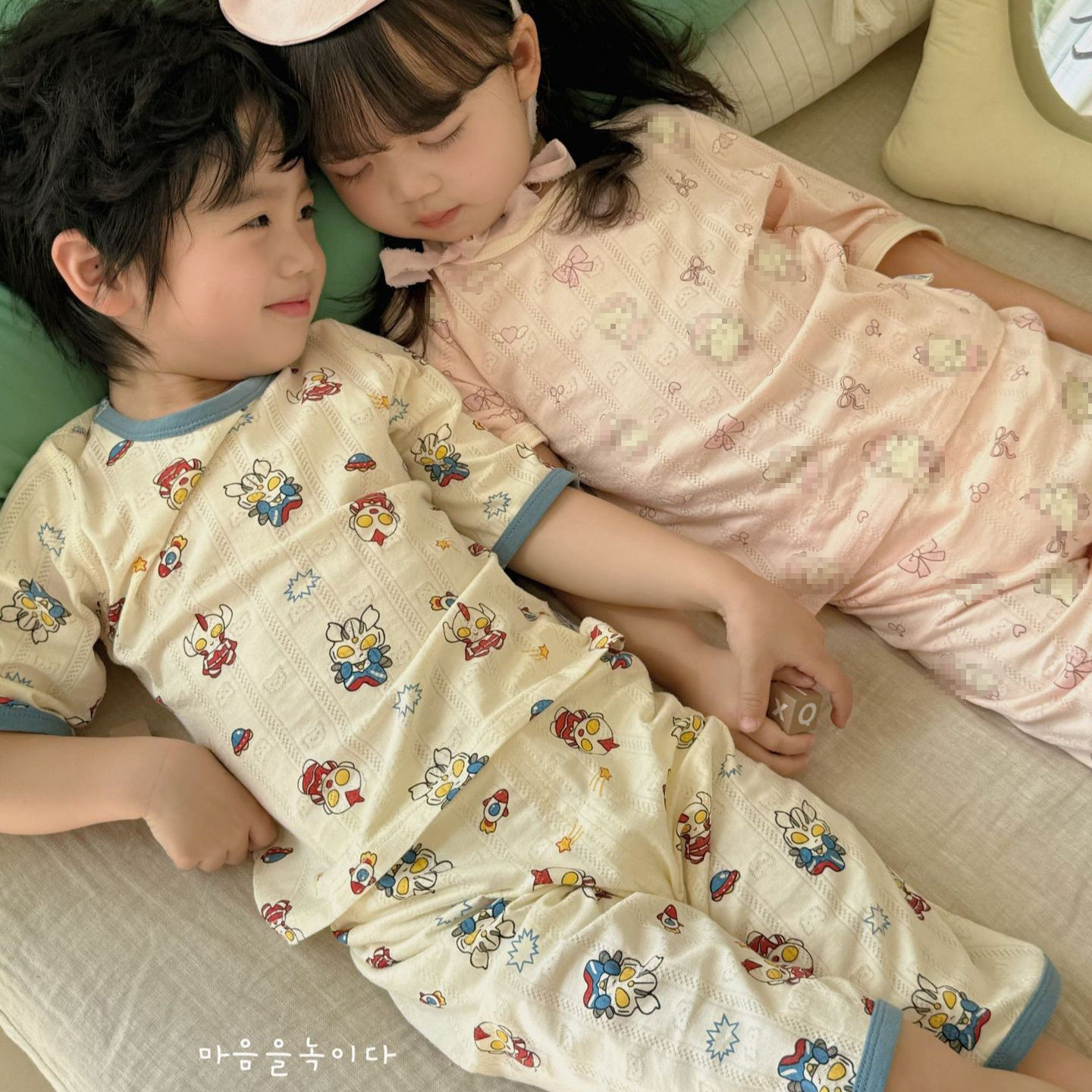 卡通A类无骨家居服套装