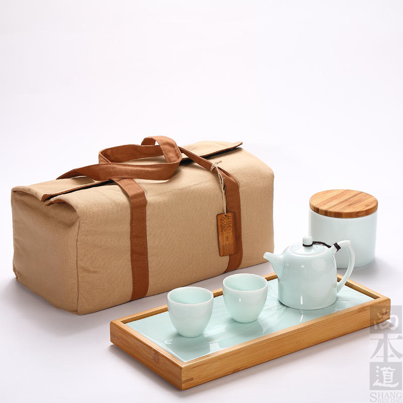 新品旅行茶具套裝整套茶葉罐茶盤茶壺茶杯車載收納包便攜泡茶器