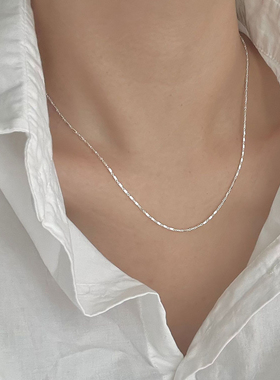 百搭s925纯银项链女蛇骨链颈链
