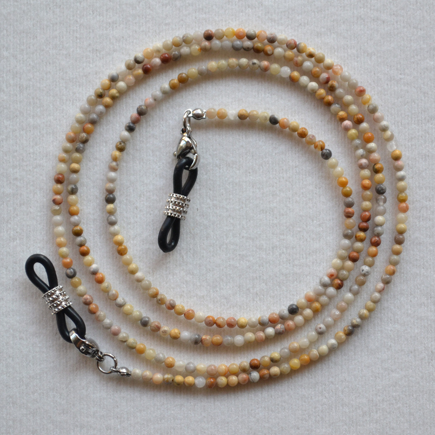 天然玛瑙小珠子眼镜链