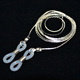 近视眼镜老花镜链子自然垂感眼镜链 包邮 新款 银白色金属眼镜链挂链