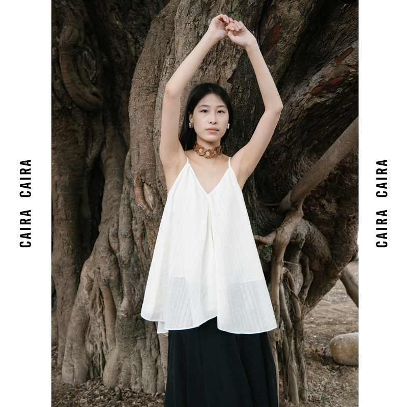 CAIRA 斯夏 25SS 春夏吊带 杏叶形态 自然弧线上衣独立设计师品牌
