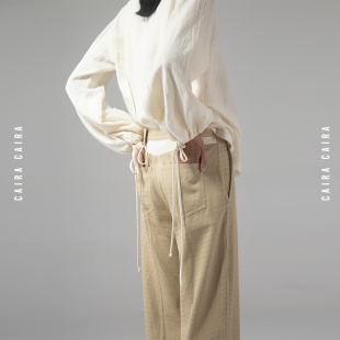 直筒微喇 CAIRA 休闲长裤 夯土色男女同款 独立设计师品牌 22秋冬