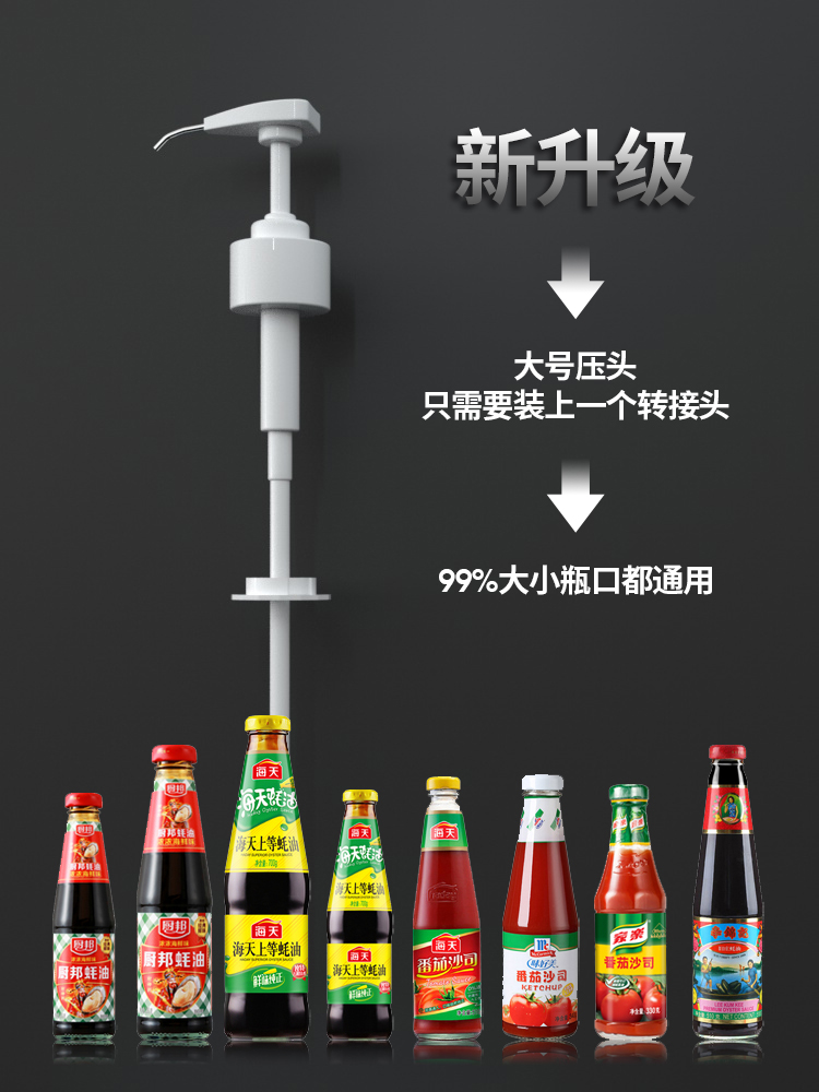 Oyster sauce bottle press mouth Press head Haitian extruder Household oil consumption Squeeze Oyster sauce artifact special pot oil consumption bottle press mouth