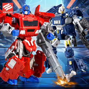 锦江变形天将汽车模型跑车飞机机甲机器人男孩子卡通礼物儿童玩具