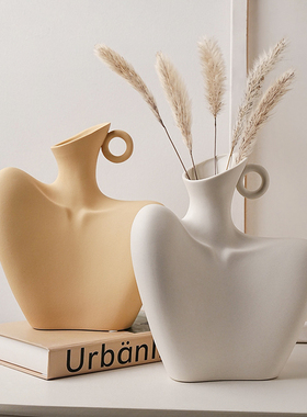 创意小众人体艺术花瓶摆件客厅家居水培插花干花花器轻奢简约北欧