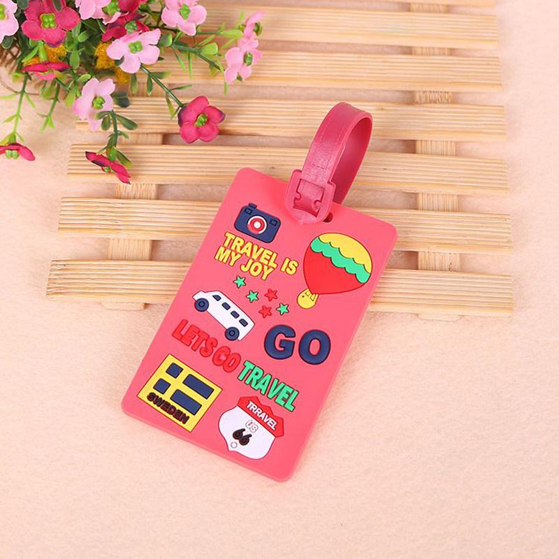 旅行登机牌行李牌可爱卡通硅胶行李箱创意软胶旅行箱托运标识吊牌