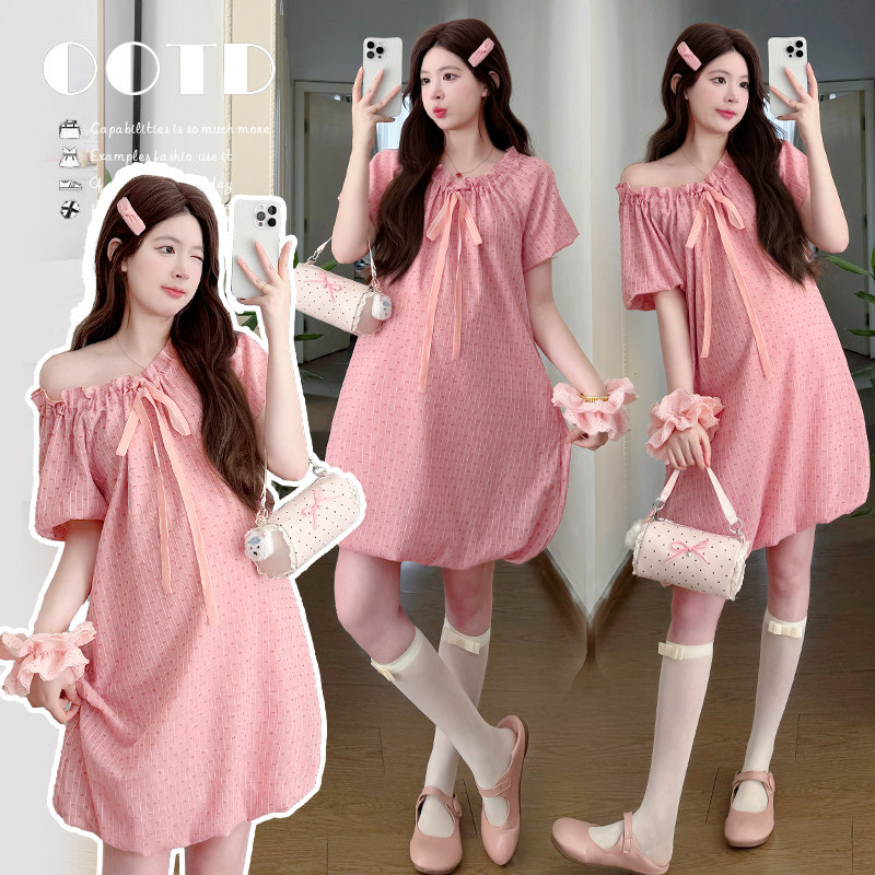 婧麒孕妇连衣裙春装纯棉2026新款宽松甜美减龄遮肚显瘦休闲不显怀