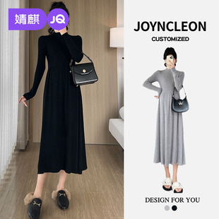 孕妇连衣裙秋季 孕期遮肚显瘦穿搭针织裙郝本风孕妈连衣裙 2025新款