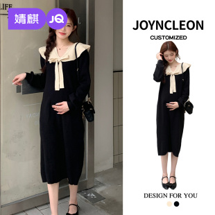 新款 孕妇裙子女秋装 孕期高级不显怀孕妇连衣裙 2025新款 婧麒孕妇装