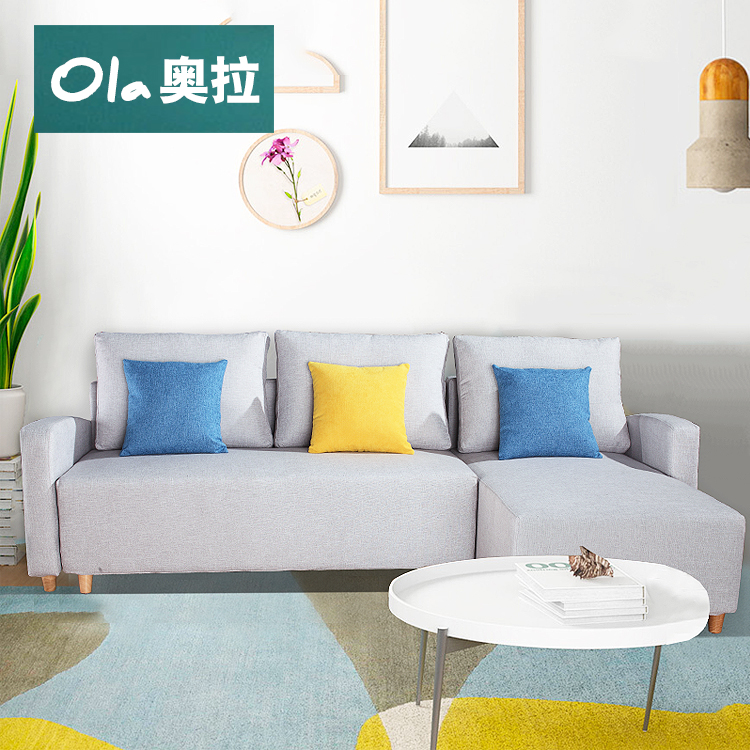 沙發床轉角L形貴妃客廳組合實木儲物北歐布藝拆洗臥室家具1.8m在類目 住宅傢俱, 沙發類, 沙發牀中 - 來自Buy2taobao.com提供專業的淘寶代購服務