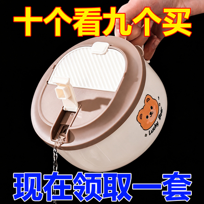 加厚不锈钢饭盒家用带盖泡面碗可沥水拌面宿舍一人食专用方便面碗