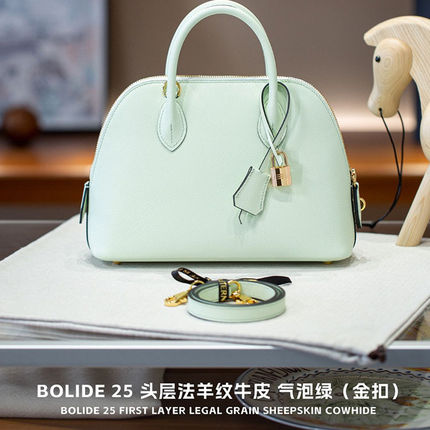 金妍推荐2025手掌纹牛皮保龄球包贝壳25cm真皮女包手提单肩斜挎包
