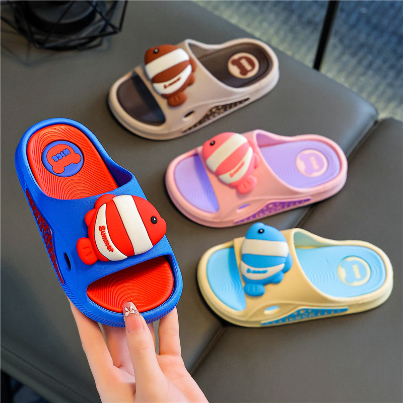 小丑鱼儿童凉拖鞋夏季男女童宝宝软底可爱卡通小孩浴室防滑凉拖鞋