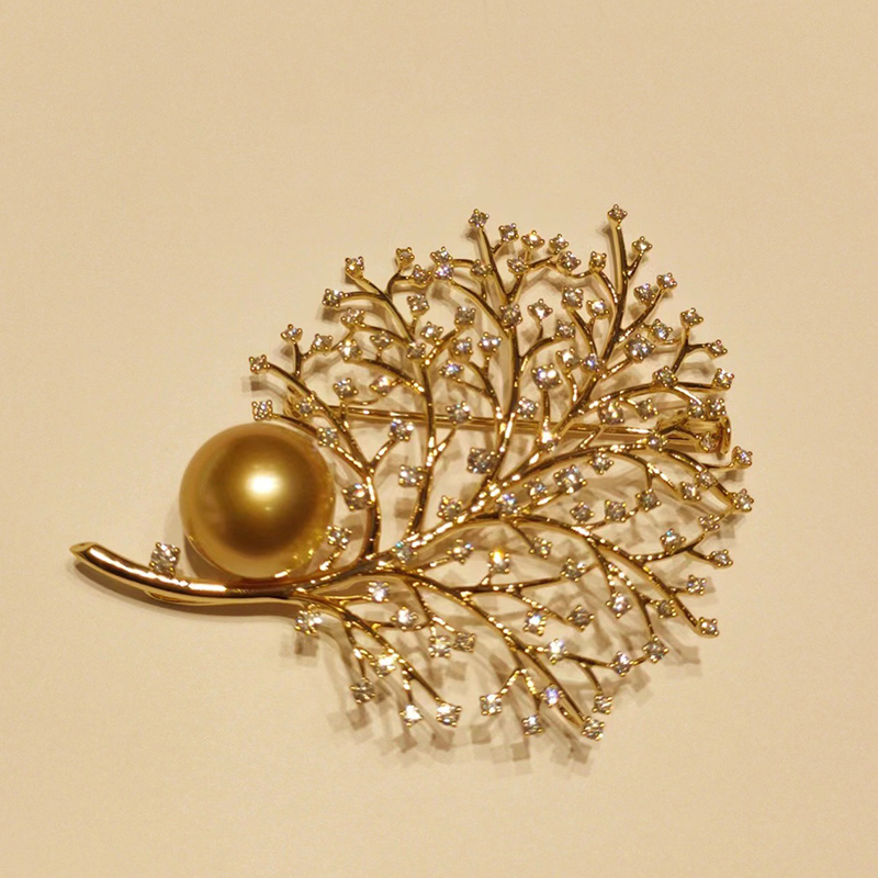 海露珍珠T家同款珍珠胸针