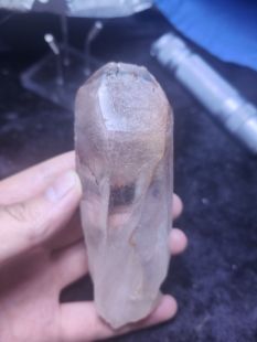 181克巴西 天然白水晶柱原石满满红发晶金字塔共生晶体通透超亮皮