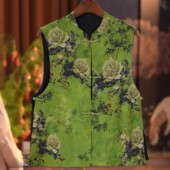 国风新中式 聆夏质造 富贵世家 非遗香云纱古雅东方美学立领马夹