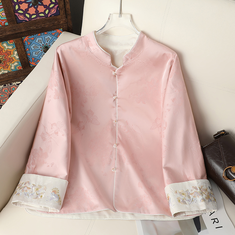 【玉楼春桃】双面穿外套时尚防晒显白上衣气质女装长袖宽松新中式