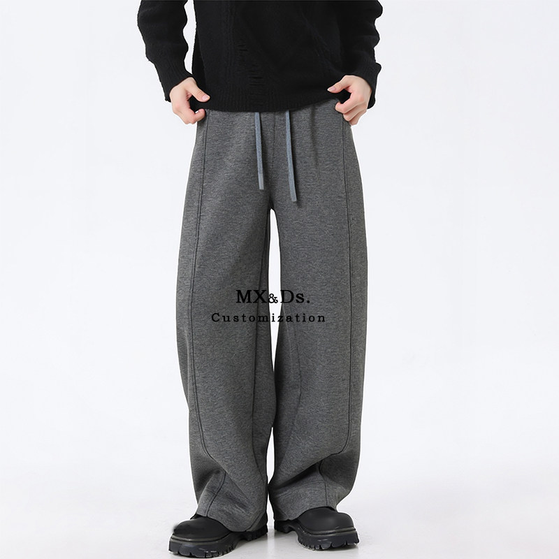 阔腿长裤中腰男士宽松休闲裤