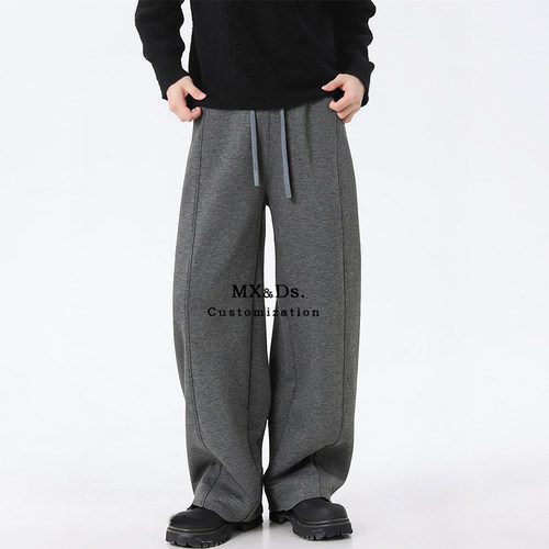 阔腿长裤中腰男士宽松休闲裤