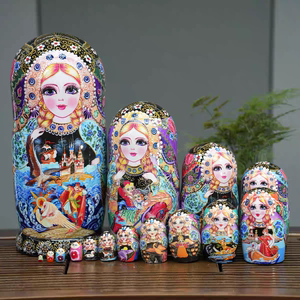 俄罗斯套娃15层烤漆精品哈尔滨满洲里旅游纪念品节日礼物摆件玩具