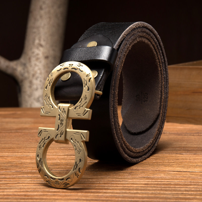 Mantime Belt man genuine leather Korean Edition Smooth buckle Versatile Youth leisure time belt personality cowhide Waist beltin the Accessories/Leather belt/Hat/Muffler , Belt/Leather belt/Yaolian  category - from Buy2taobao.com to provide professional Taobao agent buy service