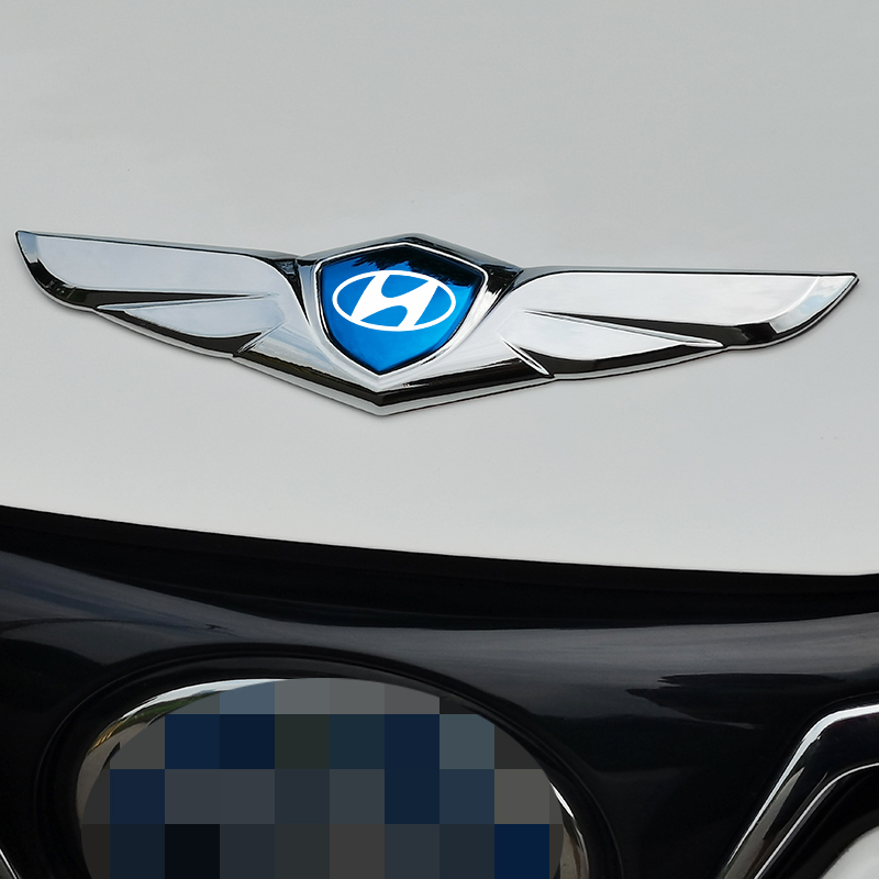 现代车贴标途ix35瑞纳胜达菲改装